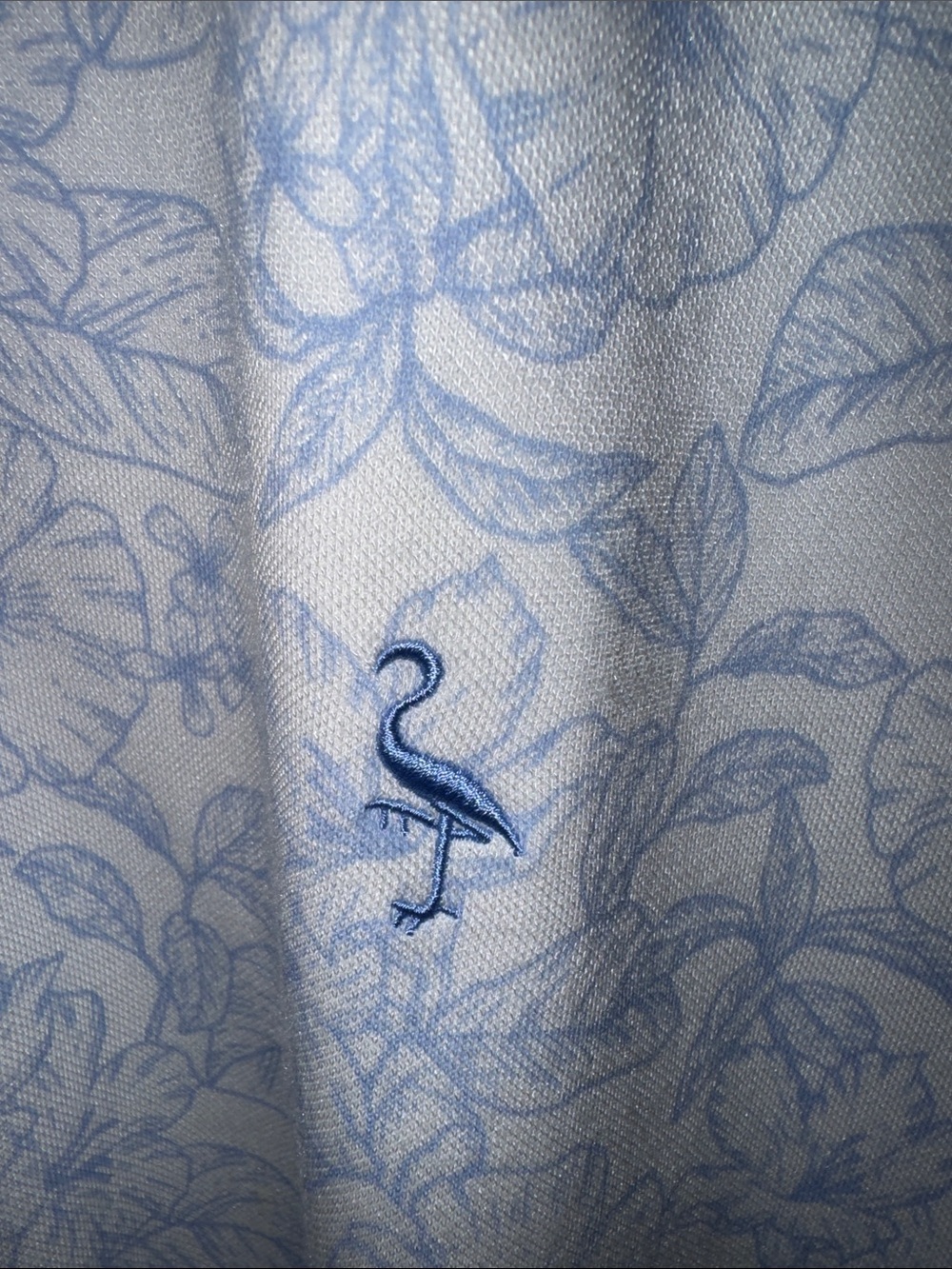 TailorByrd Men's Tropical Blue & White Modal Blend Button-Up Shirt ~ Large - Picture 4 of 5